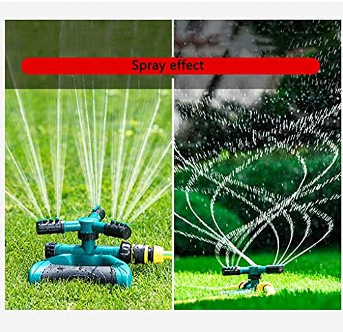 ממטרת דשא של BBGS עם ממטרה וצינור, ממטר גן לחצר אוטומטית מערכת השקיה מסתובבת 360 מעלות, עם 3 חרירי ריסוס זרוע