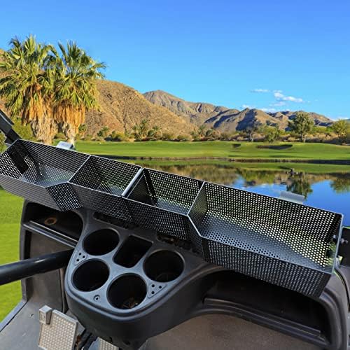 עגלת גולף של Roykaw מגש אחסון מקף מארגן הסל הקדמי של Roykaw עבור דגמי ימאהה G29/Drive/Drive 2, שדרג תאים גדולים יותר והתקנה קלה יותר ויציבה