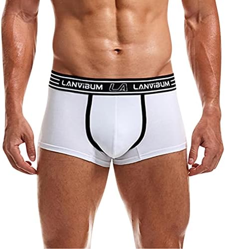 BMISEGM תחתוני כותנה גברים מתאגרפים סקסיים מכנסיים קצרים מכנסיים תחתונים תחתונים מוצקים של גברים מזדמנים גברים מכנסיים קצרים