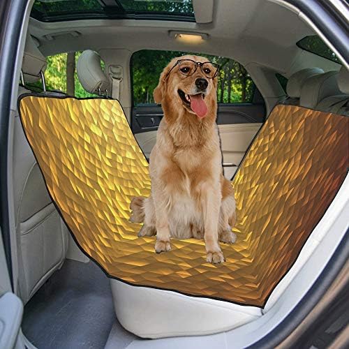 מותאם אישית זהב עיצוב צבע יצירתי אמנות הדפסת רכב מושב מכסה לכלבים עמיד למים החלקה עמיד רך לחיות מחמד רכב מושב כלב רכב ערסל עבור מכוניות