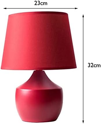 מנורת שולחן LXXSH מנורות מבטא גוון טיפה אדום גבוה לחדר חדר שינה מנורת שולחן מיטה
