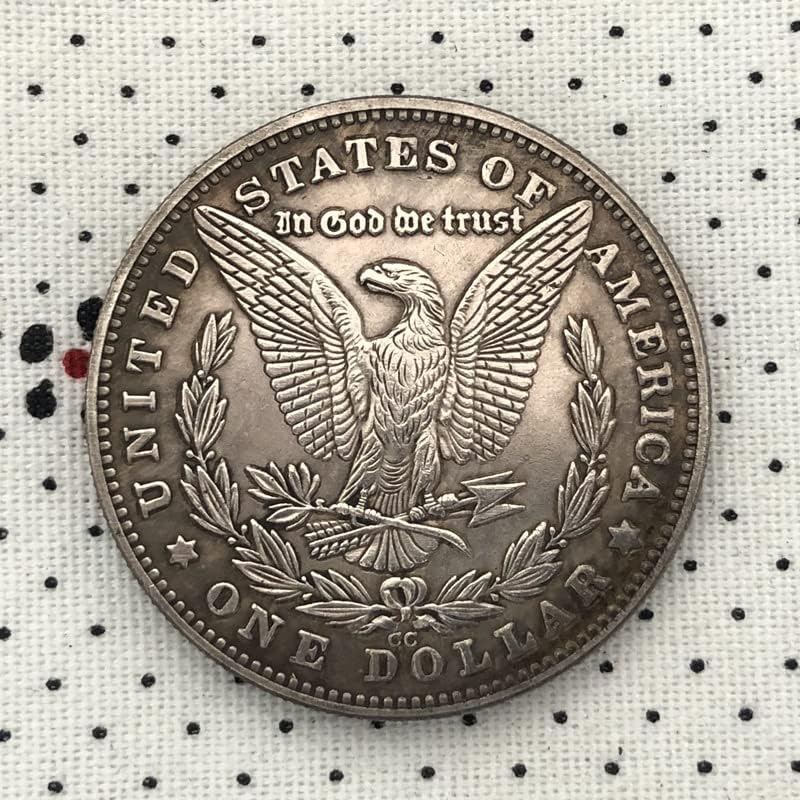 מטבע דולר עתיק של 38 ממ סילבר דולר אמריקאי מורגן טראמפ מטבע 1885 סמק מלאכה 133