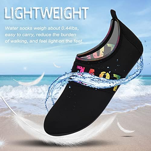 אנלוק נעלי מים יחף אקווה יוגה גרבי מהיר יבש חוף לשחות לגלוש נעליים לנשים גברים