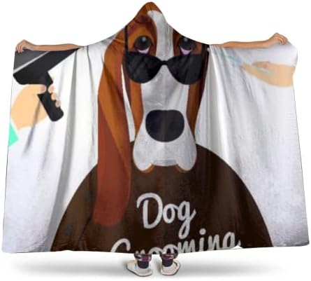 קפוצ'ון שמיכה, כלב באסט מטופח בסלון טיפוח לחיות מחמד, שמיכת סווטשירט נוחה וחמה ומגודלת