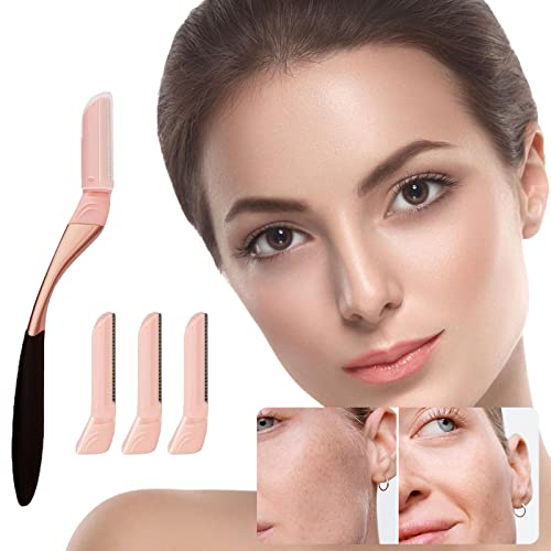סכיני גילוח פנים לנשים מקצוע רב-תכליתי מקצועי דרמפלנינג סט כלי אפרסק פלומה וערכת גילוח גבות