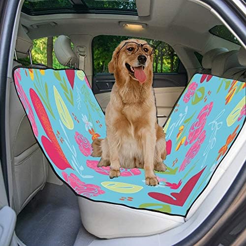 כיסוי מושב כלב עיצוב מותאם אישית סגנון מגמת פרחים הדפסת עלים כיסויי מושב לרכב לכלבים עמיד למים לא להחליק עמיד רך מושב רכב לחיות מחמד