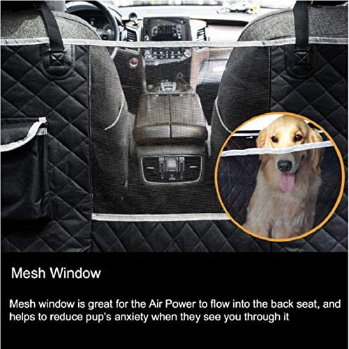כיסויי מושב לכלבים עם חלון חזותי רשת, חגורות ערסל לכיסוי חיות מחמד עמיד למים וכיסי אחסון למכוניות משאיות