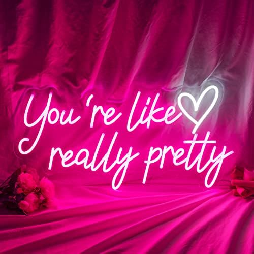 סימני ניאון ביו -ביוגי אתה כמו שלט קיר ממש יפה, Led Neon Light Up שלט לחתונה למסיבת יום הולדת מתנות בר בנות חדר סימנים עיצוב 25.59x13