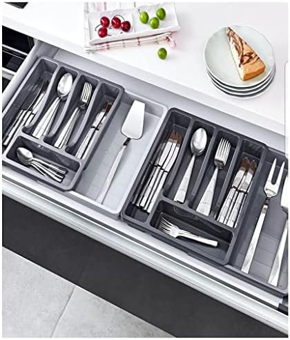 Xwozydr הניתנת להרחבה מגירת כלים מתכווננת למארגן כלי מטבח אחסון רב-תכליתי למטבח