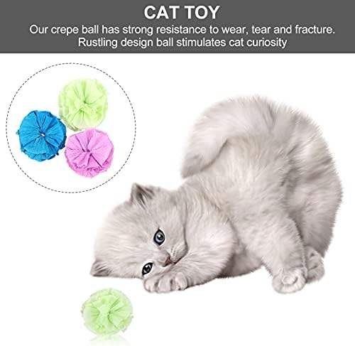 בלאקו גור צעצועי חתול לטפל צעצוע 6 יחידות חתול צעצועי נייר חתלתול ללעוס ביס אינטראקטיבי להתקמט כדורי גור צעצועים לחיות מחמד צעצועים