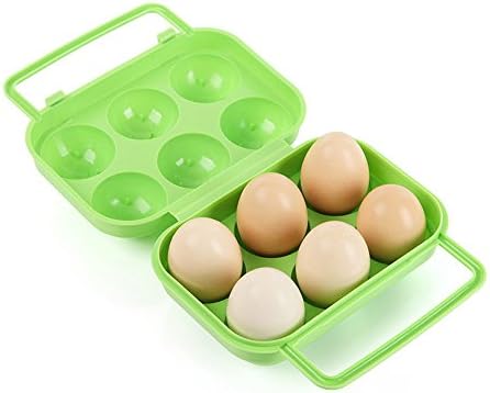 לשימוש חוזר סיליקון תיק נייד פלסטיק אחסון ידית ביצה מתקפל ביצים 6 מיכל תיבת בעל מקרה מטבח,אוכל & בר מיקרוגל מכולות כדי חום מזון ב