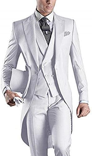 3 חלקים נאים של גברים חליפת זנב חליפה סט -חליפה לעסקים לגברים 2018