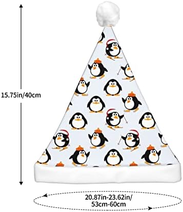 חמוד חג המולד פינגווין דפוס חג המולד כובע עם הוביל אור חידוש למבוגרים סנטה כובעי חג המולד חג המפלגה קישוטים
