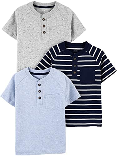 שמחות פשוטות של התינוקות של קרטר, פעוטות וכיס שרוול קצר של בנים הנלי, חולצת טי, חבילה של 3