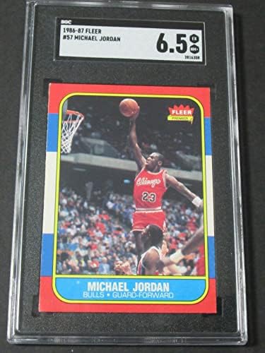 1986 פייר מייקל ג'ורדן 57 טירון RC Bulls SGC 6.5 נחמד - כרטיסי טירון של כדורסל