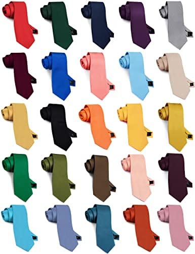 גוסלסון קלאסי חדש 3.15 8 ס מ חבילה חבילה גברים של מוצק צבע עניבה חתונה עסקי עניבה + אריזת מתנה