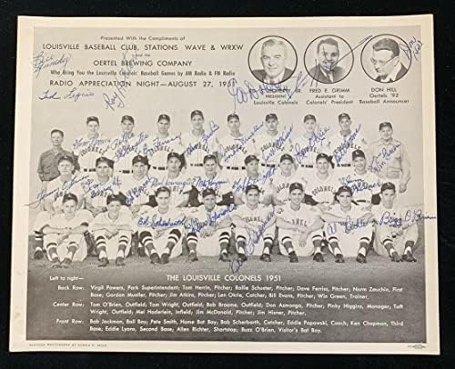 1951 קולונלים לואיוויל בוסטון רד סוקס AAA צוות חתם על 8x10 צילום 27 סיגס - תמונות MLB עם חתימה