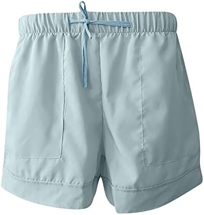 נשים של מכנסיים קצרים מקרית קיץ שרוך מכנסיים קומפי כיס גודל מותניים מקרית בתוספת מכנסיים קצרים יולדות מכנסיים קצרים עבור