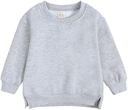 תינוקות מובילים לילדים פלוס סווטשירט סוודר סוודר סוודר צבע מעיל מוצק בנות חולצה לחולצה לתינוקת
