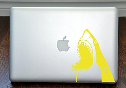 כריש קופץ מהמדבקות צהובות מים במחשב נייד 13 אינץ '