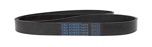 D&D PowerDrive 6PK1255 חגורת החלפה סטנדרטית מטרית, גומי, 6