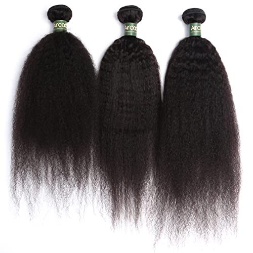 קינקי ישר חבילות עם סגירה ברזילאי לא מעובד שיער טבעי יקי ישר שיער טבעי 3 חבילות עם 4 * 4 סגירת תחרה משלוח חלק