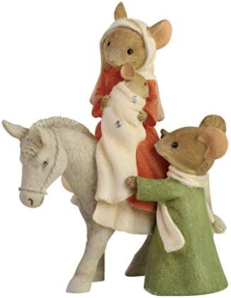 זנבות אנסקו עם פסלון העכברים המשפחתיים של בית לחם, 3.39 אינץ ', רב צבעוני