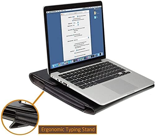 מארז פוליו עור שחור של Broonel - תואם ל- Asus Zenbook Flip 13 OLED 13.3 מחשב נייד