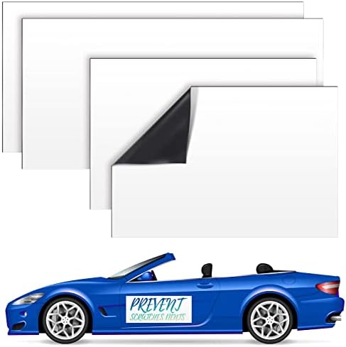 4 יחשב מגנטים ריקים לרכבים פינות מעוגלות מגנט רכב ריק סט מגנט דלת ריק גיליון שלט מגנטי ויניל גיליון מגנטי לפרסום לוגו של חברת עסקים, 18X12