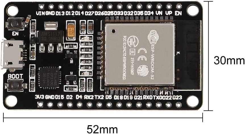 MELIFE 4 PCS עבור ESP32 ESP-32S לוח פיתוח ללא הרכב 2.4GHz מצב כפול WiFi Bluetooth ליבות כפולות מעבד מיקרו-בקר משולב עם ESP32S אנטנה RF