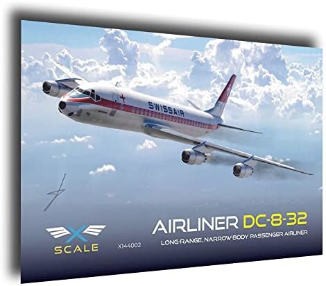 בקנה מידה 144002-1 / 144-דאגלס די. סי-8-32 ערכת מודל פלסטיק של מטוס נוסעים בעל גוף צר לטווח ארוך