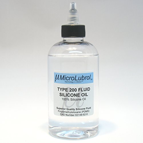 Microlubrol 200 נוזל שמן סיליקון טהור polydimethylsiloxane 350 centistokes צמיגות, 8oz בקבוק