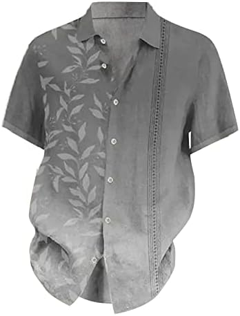 הוואי חולצה לגברים כפתור עד קצר שרוול מזדמן דיג עבודה אופנה חולצות קיץ לחות הפתילה