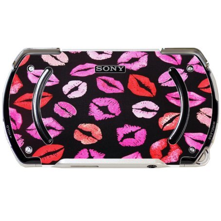 שפתיים בשפתון נשיקות טפטים של מדבקות ויניל מדבקה על ידי העיצובים של דבי ל- PSP Go