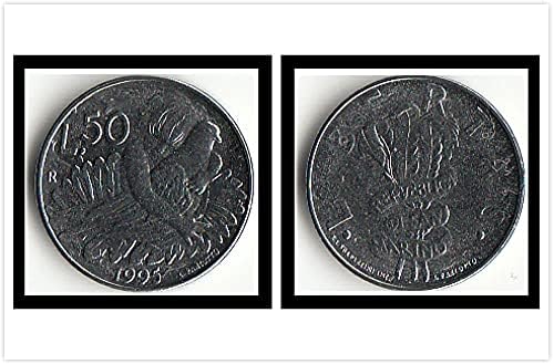 סן מרינו אירופה 50rira מטבע 1995 מהדורה אוסף מתנות מטבעות זרים