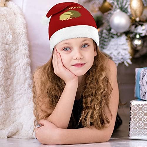 גידור חיבוקים קטיפה חג המולד כובע שובב ונחמד סנטה כובעי עם קטיפה ברים ונוחות אוניית חג המולד קישוט