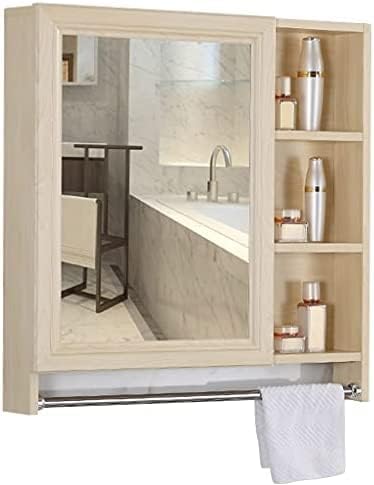 רזום מראה אמבטיה מראה ארון קיר רכוב מראה ארון מגבת בר מתלה אמבטיה קיר רכוב ארון אמבטיה כפול דלת קיר רכוב