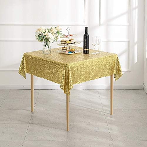 50 על 50 זהב נצנצים מפת שולחן כיכר גליטר זהב מפות שולחן יום הולדת חתונת כלה תינוק מקלחת המפלגה קישוטים
