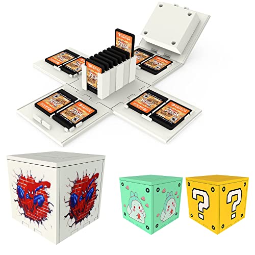 משחק אחסון תיבת קוביית עבור מתג משחק כרטיסי ספיידרמן משחקי קוביית עד 16 משחקים,מתקפל נינטנדו מתג משחק כרטיס מקרה קוביית עבור נינטנדו מתג