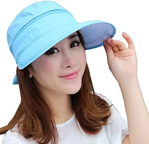 כובעי חוף השמש של קיץ לנשים UPF 50+ UV SUN SAN מגן מגן על חוף מגן חוף כובע גדול