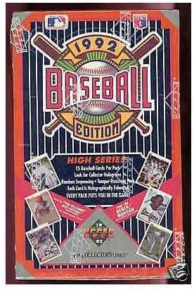 מזכרות ספורט 1992 סיפון עליון בייסבול שעווה קופסא קופסאות גבוהות מצא ג'וני ספסל ג'ו מורגן - חבילות שעווה בייסבול