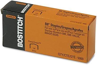 Bostitch® B8® PowerCrown ™ סיכות פרימיום, גודל 1/4 , קופסה של 5,000