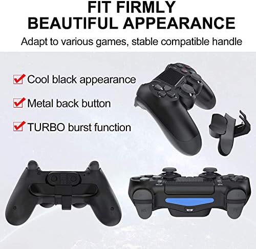 משוטים לבקר PS4, חבילת שביתה עבור PS4, קובץ מצורף לחצן גב שחור, FPS DOMINATOR MOD מכשיר Aliminator אביזרי בקר PS4 עם כיסוי מקל אגודל אנלוגי