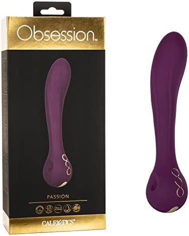 Calexotics אובססיה Vibrator Fassion Vibrator - Premium נטענת Silicone Sex Sex Toy לנשים - סגול