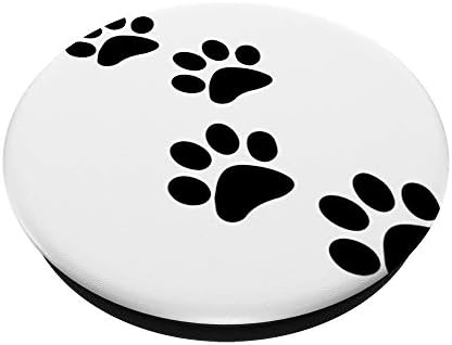 עיצוב הדפסת כפות שחור לחובבי כלבים, חתולים ובעלי חיים פופגריפ: אחיזה ניתנת להחלפה לטלפונים וטבליות