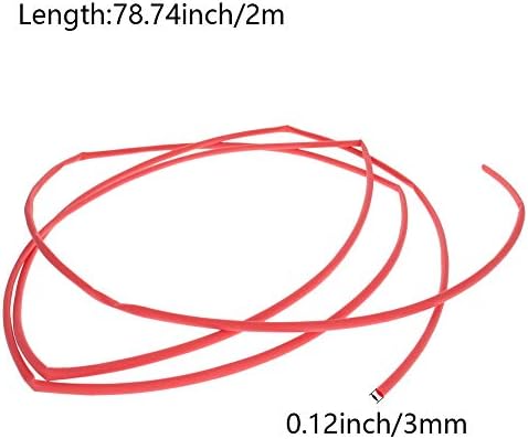 Bettomshin pe חום צינור צינור צינור 0.14 אינץ 'DIA 32.81ft בידוד צינור צינור מבודד יחס 2: 1 שרוול כבל חשמלי להגנה על בידוד לאורך זמן אדום