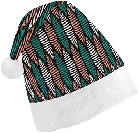 חג המולד סנטה כובע, דפוס חג המולד חג כובע למבוגרים, יוניסקס נוחות חג המולד כובעי לשנה חדשה חגיגי תלבושות חג מסיבת אירוע