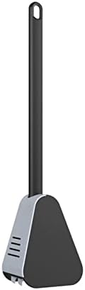 מברשת אסלה של Zukeems גולף סיליקון מברשות שירותים עם מחזיק מברשת ניקוי אסלה ארוך טופלים שחור אביזרי אמבטיה היגייניים מודרניים