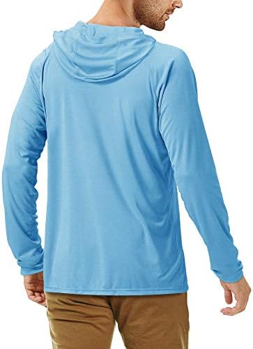Roadbox Upf's Upf 50+ חולצת קפוצ'ון הגנה מפני השמש עם מסכה -צדדי רשת ברשת ארוכת