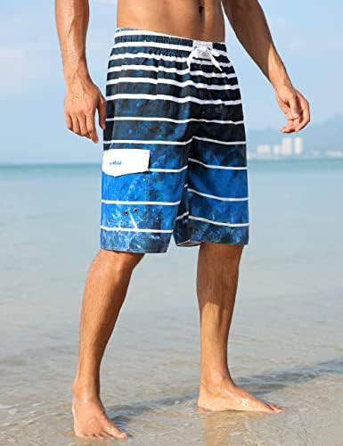 יחידת גזעי שחייה לגברים מהירים מהירים בקיץ פסים חוף מכנסיים קצרים עם בטנה